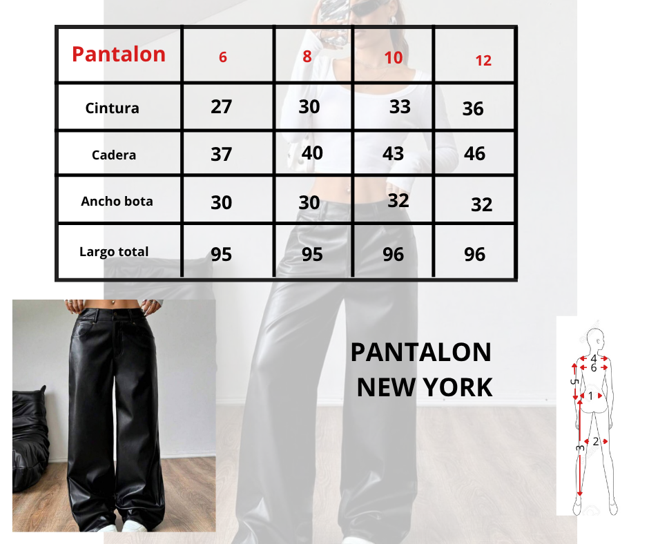 Pantalón Cuerina New York