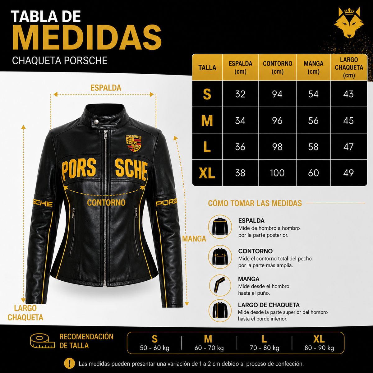 Chaqueta Racing Noir