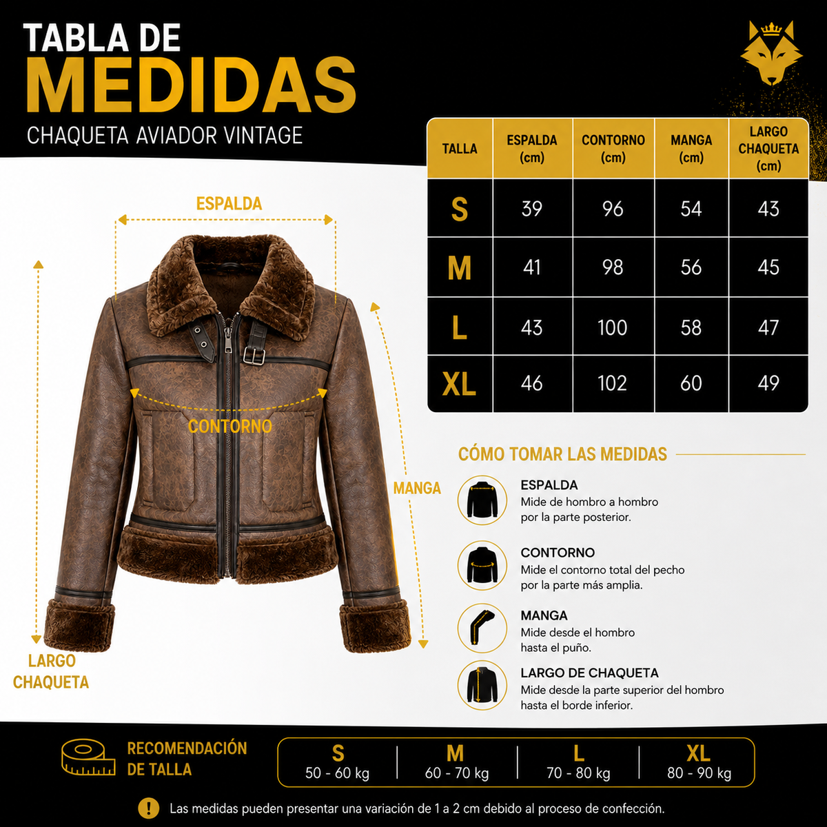 Chaqueta Aviadora Ovejera Siena