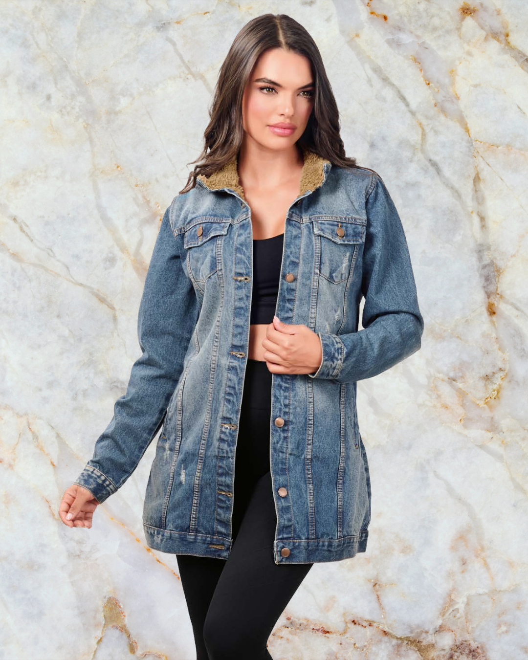 Chaqueta Abrigo Denim Premium