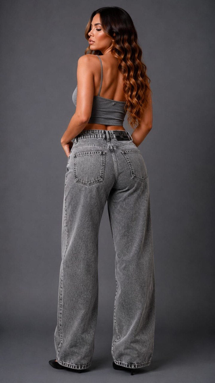 Jeans oversize gris VIP