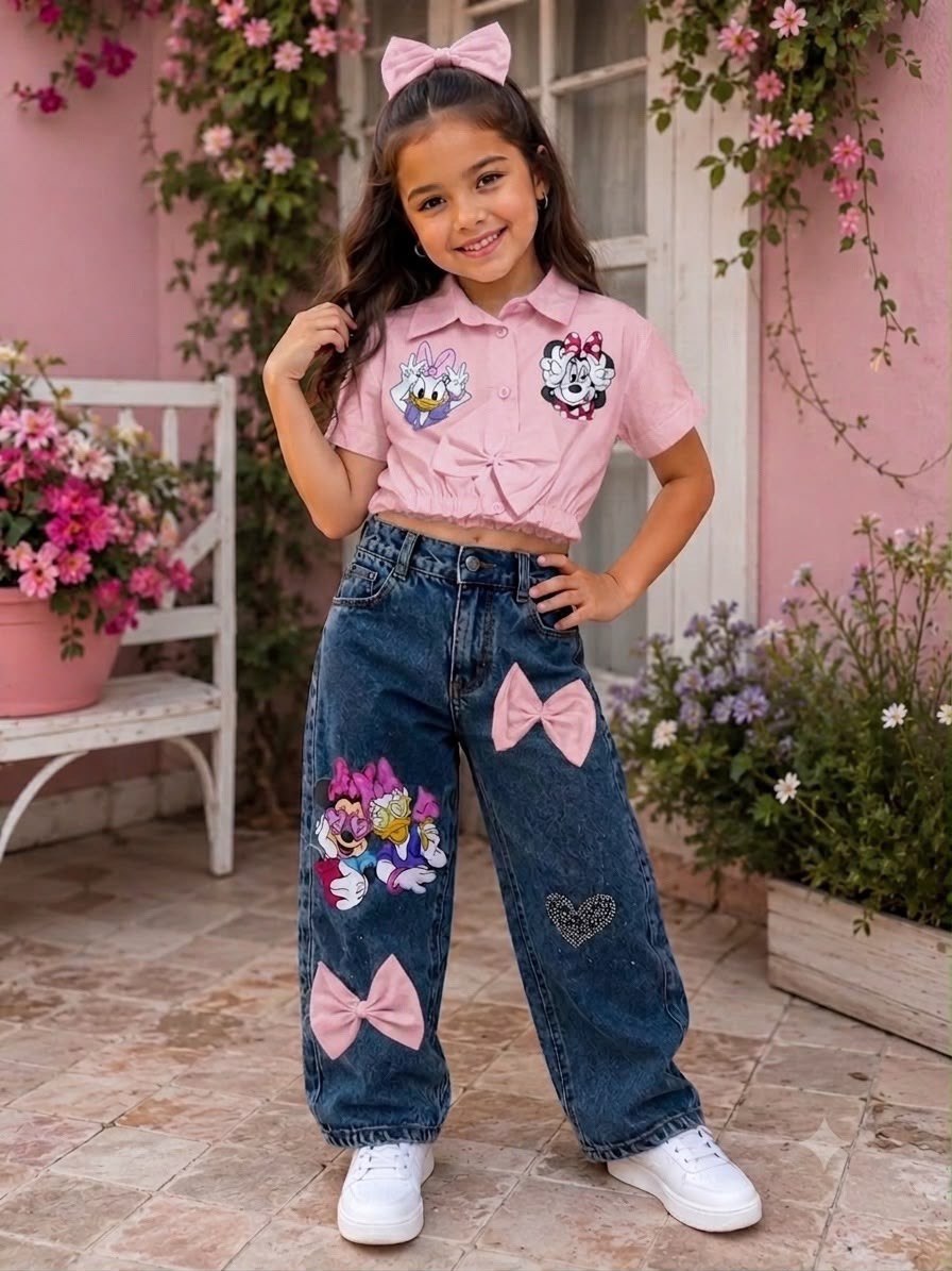 CONJUNTO DENIM SWEET KIDS
