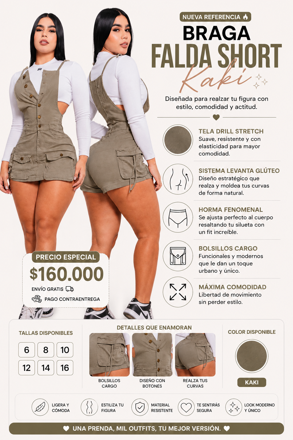 BRAGA FALDA SHORT  K4636