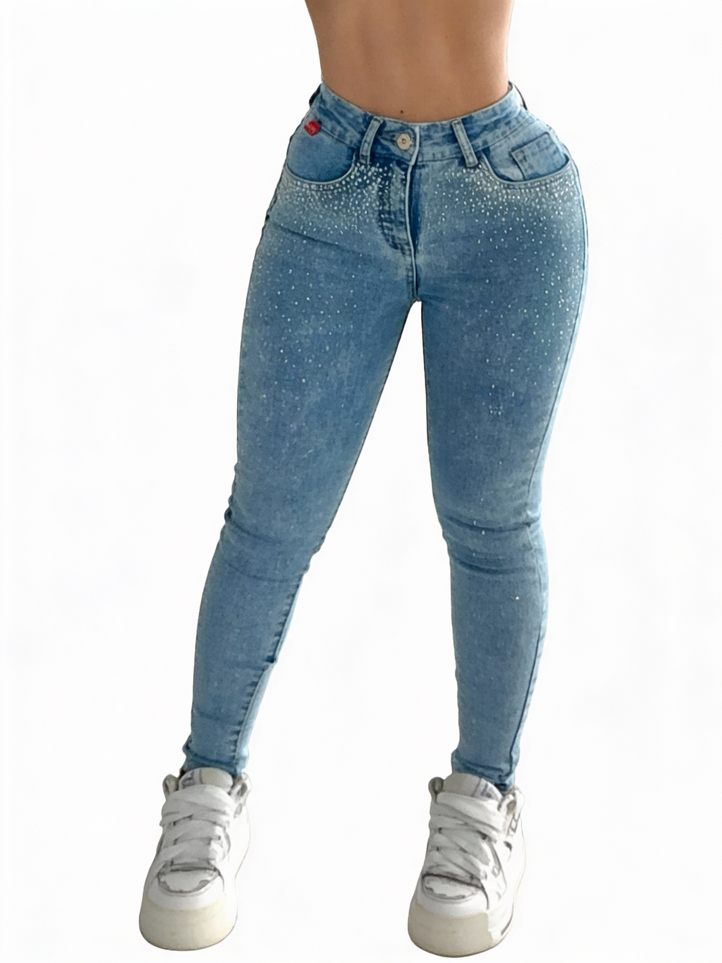 Pantalon Moon star skinny pedreria k4535